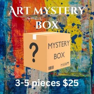 Cat lover theme art mystery box 3-5+ handmade items